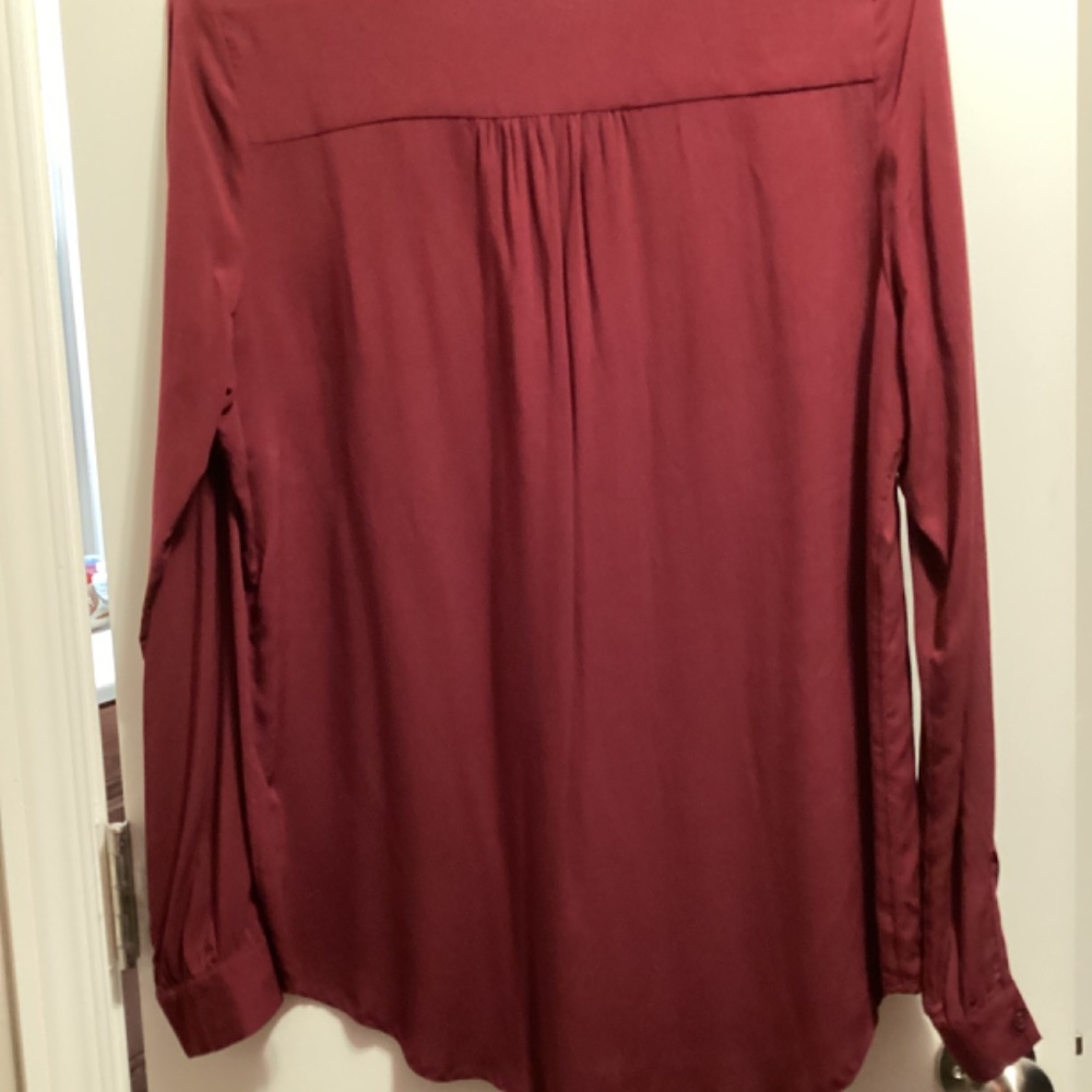 Silky marroon blouse - Picture 2 of 3